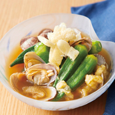 松山あげとあさりの煮びたし