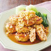 高野豆腐入り肉だんごの香味だれ