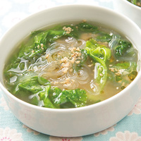 ちぎりレタスの中華春雨スープ