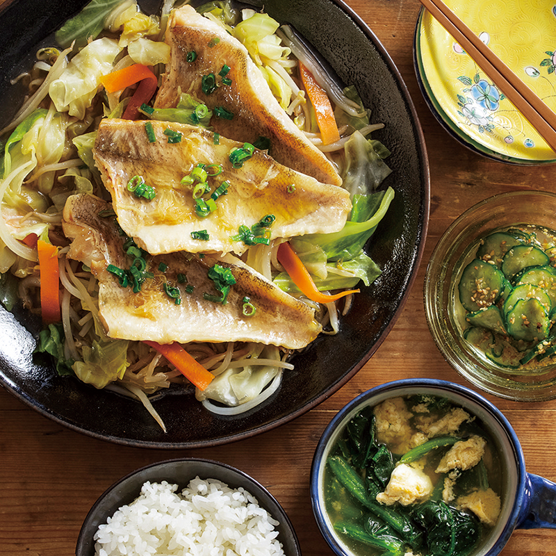 白身魚の香味蒸し ごま酢きゅうり 卵とほうれん草の中華スープ 2人分 だいどこログ 生協パルシステムのレシピサイト