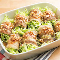豚バラのキャベツ巻き レンジ蒸し
