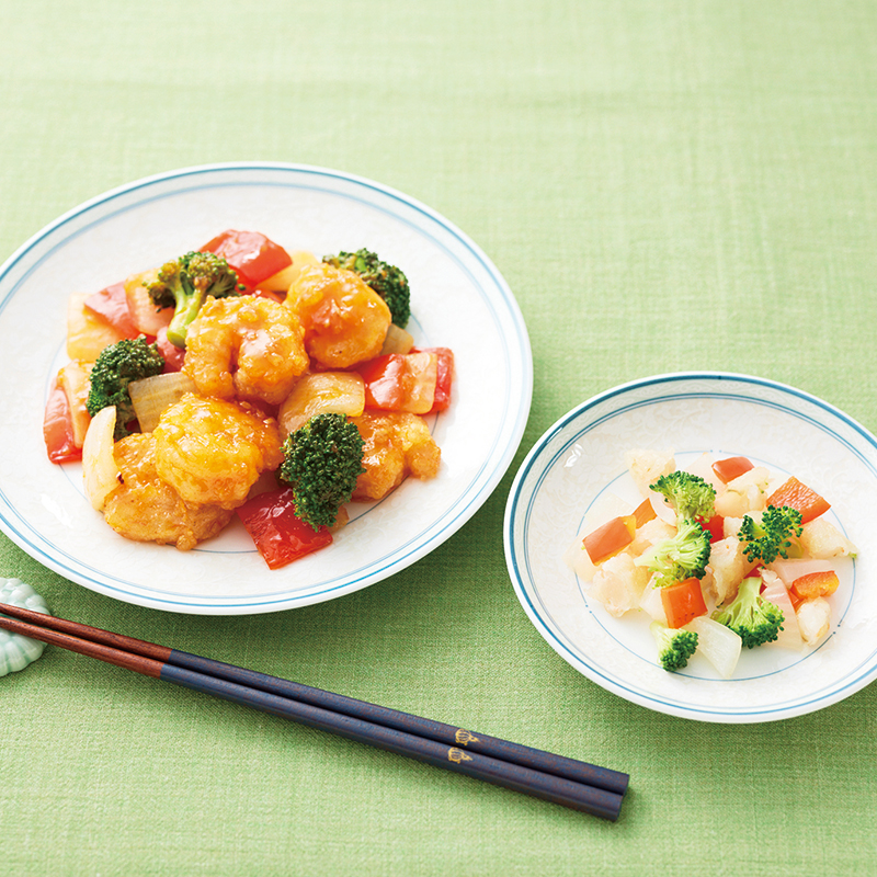 取り分けレシピ 野菜がとれるエビチリセット だいどこログ 生協パルシステムのレシピサイト