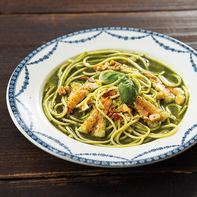 えびのジェノベーゼスープパスタ だいどこログ 生協パルシステムのレシピサイト