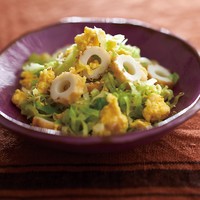 ちくわとキャベツのいり玉あえ