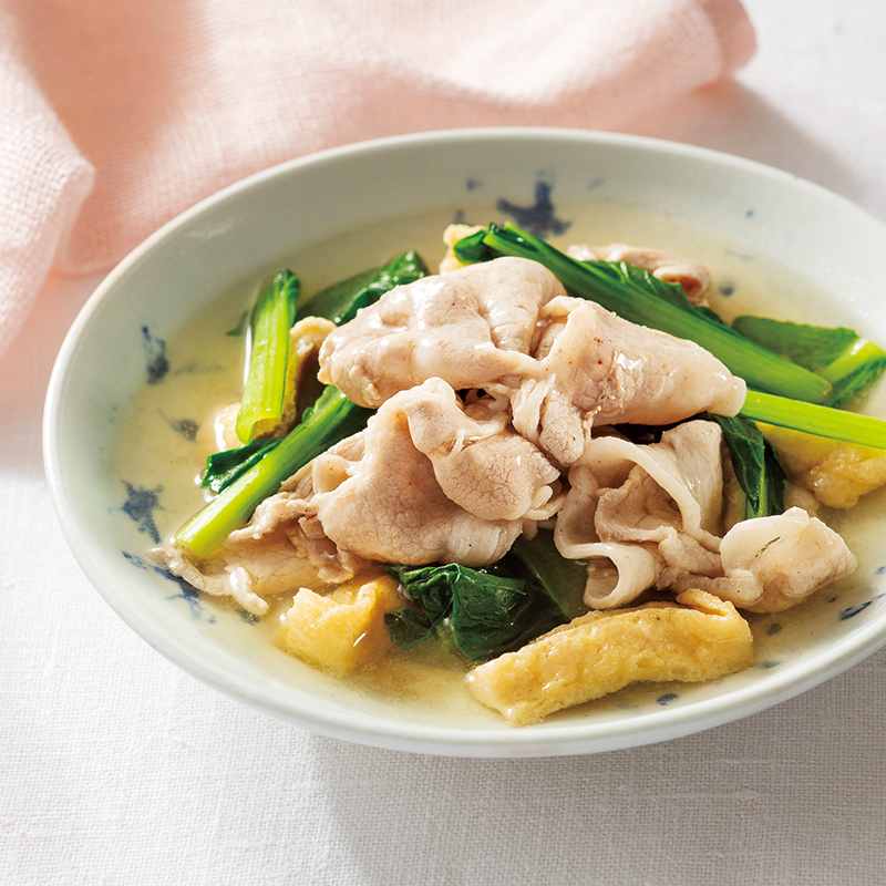 豚肉と小松菜のさっと煮｜だいどこログ[生協パルシステムのレシピサイト]