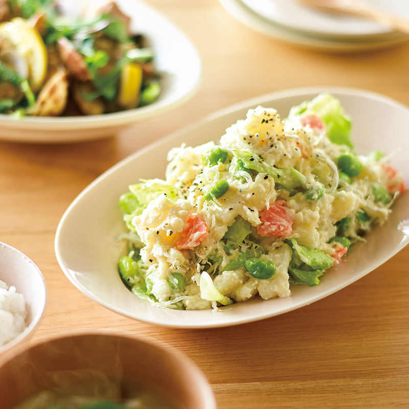 しらすと枝豆のガーリックポテトサラダ｜だいどこログ[生協パル