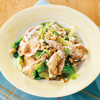 豚肉とレタスの中華風レンジ蒸し