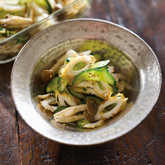 ちくわときゅうり、ぶなしめじのナムル