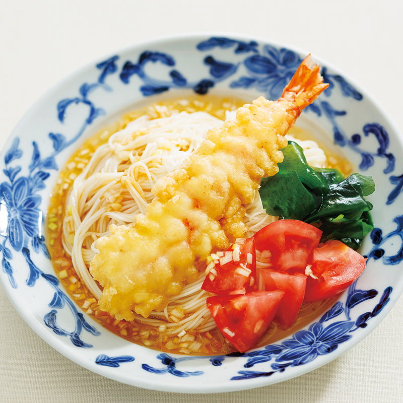 ピリ辛中華だれのえび天そうめん｜だいどこログ[生協パルシステムの