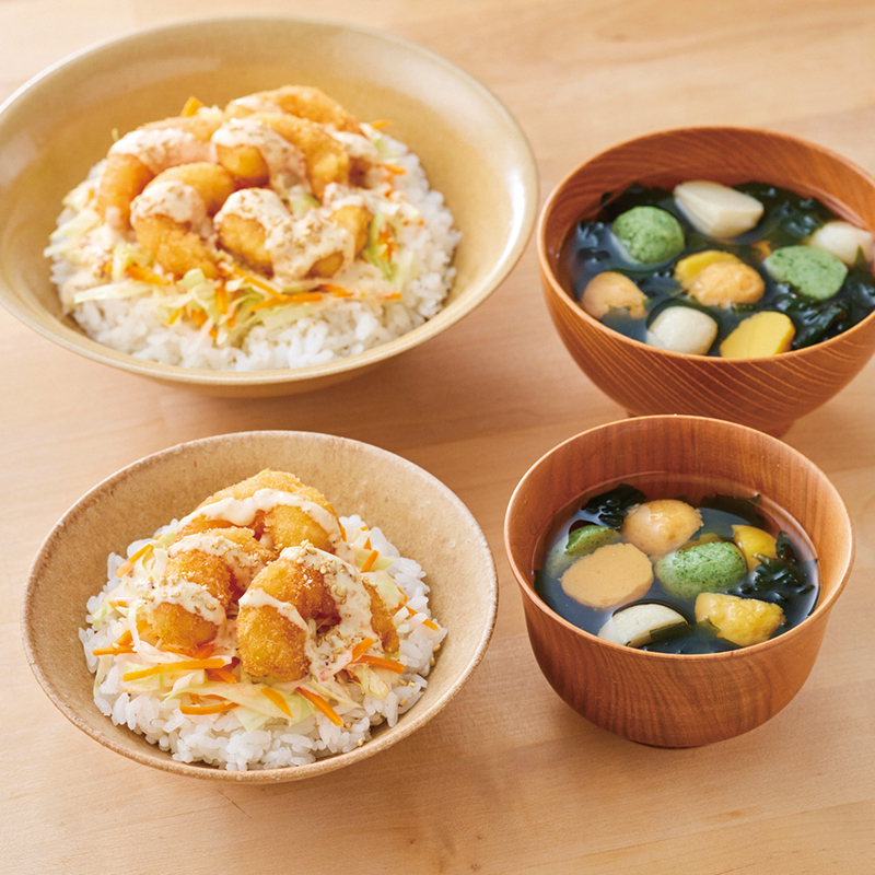 DMMスクラッチ 食品サンプル エビ、ヒレカツ、カキフライ丼 DMMスクラッチ 食品サンプル エビ、ヒレカツ、カキフライ丼