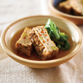 『野菜生あげ』と小松菜のレンジ煮