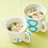冷凍ほうれん草ときのこのレンジスープ