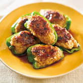 ピーマンの肉詰め 照り焼きソース【動画あり】