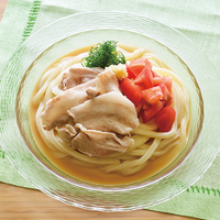 豚バラとトマトの豆乳ぶっかけうどん