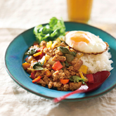 豚ひき肉の大葉ガパオ