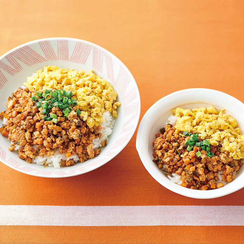 【取り分けレシピ】野菜が摂れる鶏そぼろ丼セット