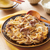 ごぼうと牛肉の柳川風