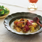 秋野菜の塩こうじクラムスープ