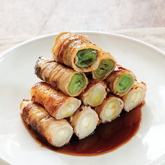 有機ねぎの肉巻き 甘辛しょうゆだれ