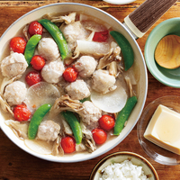 豚しゃぶだんごと大根のうま塩スープ煮、『産直たまごの玉子どうふ』（2人分）