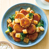 おさかなつくねと野菜の照り焼き