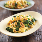 桜えびとほうれん草の卵炒め