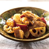 鶏肉とさつまいもの甘酢あん