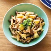 きのこのチーズ塩昆布あえ
