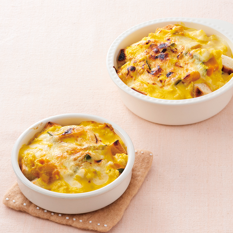 かぼちゃチキンパングラタン