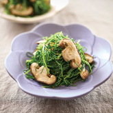 若芽ひじきと焼きしいたけの白だしナムル