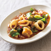 いかとピーマンのチリソース