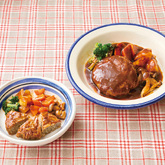 【取り分けレシピ】煮込みハンバーグセット
