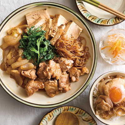 鶏のすき焼き、『ゆずなます』(3人分)