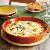 春菊とほたてのグラタン