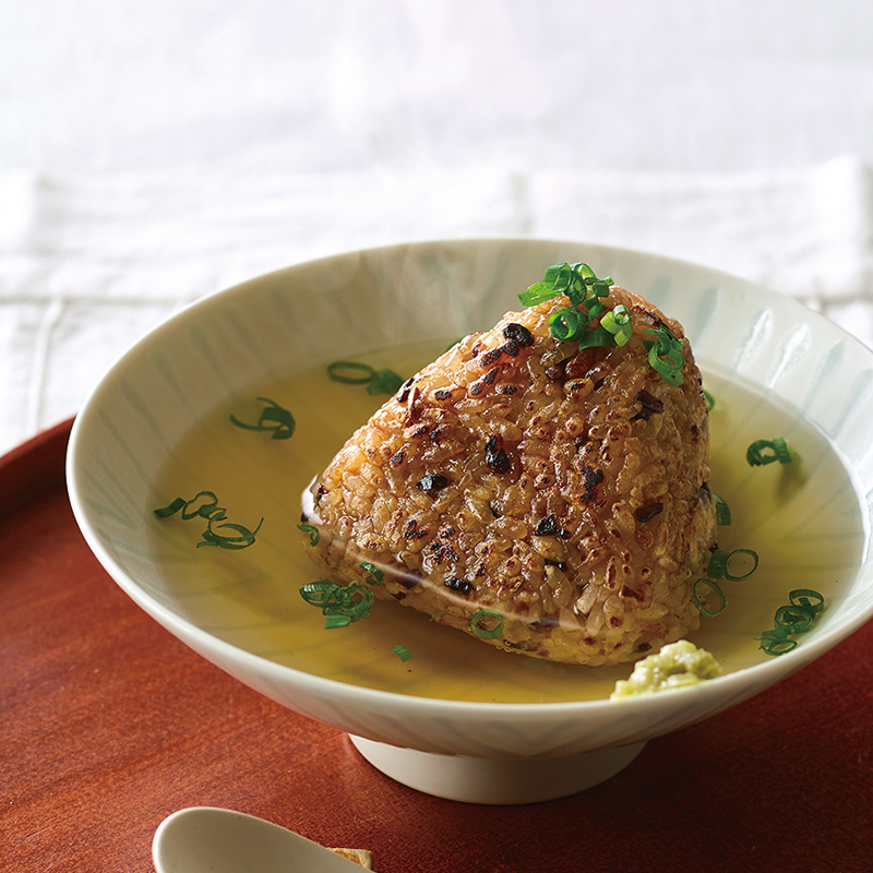 古代米の焼きおにぎり茶漬け