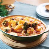 えびとブロッコリーのトマトクリームグラタン