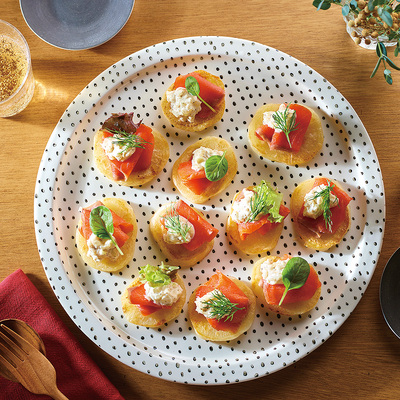 スモークサーモンのポテトカナッペ