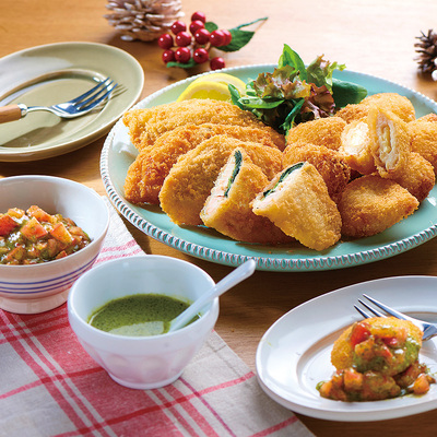 2種のジェノベーゼソースのフライ盛り合わせ