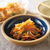 人参とねぎの塩きんぴら