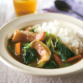 赤魚とほうれん草の中華丼
