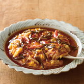 かに玉風茎わかめのあんかけ