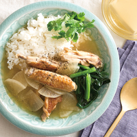 鶏スペアリブと大根のスープごはん、『産直たまごの玉子どうふ』(2人分)