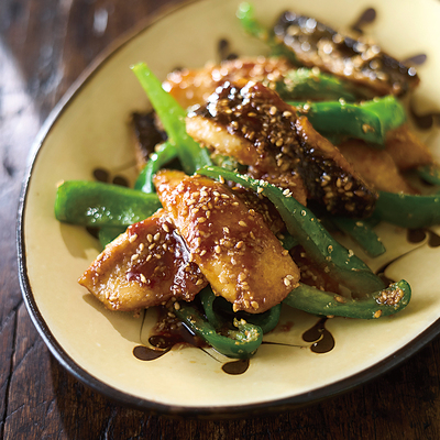 黒かれいのごま照り焼き