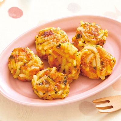 かぼちゃとツナのうどんおやき