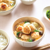 鶏だんごとかぶのとろとろかきたまスープ