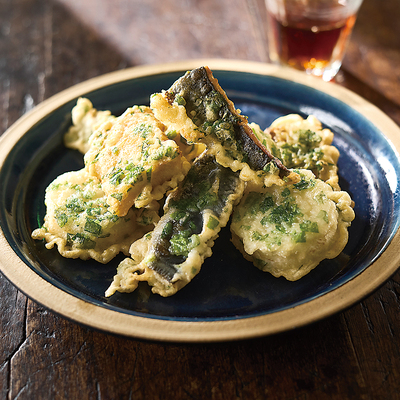 さばと長芋の大葉揚げ