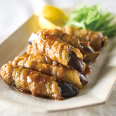 なすの豚巻き照り焼き