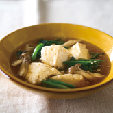 すくい豆腐とほうれん草の和風とろみ煮