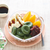 あんみつ風よもぎ白玉