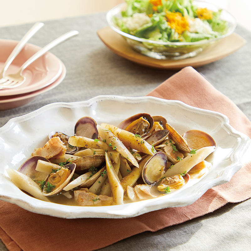 新ごぼうとあさりのスープ煮